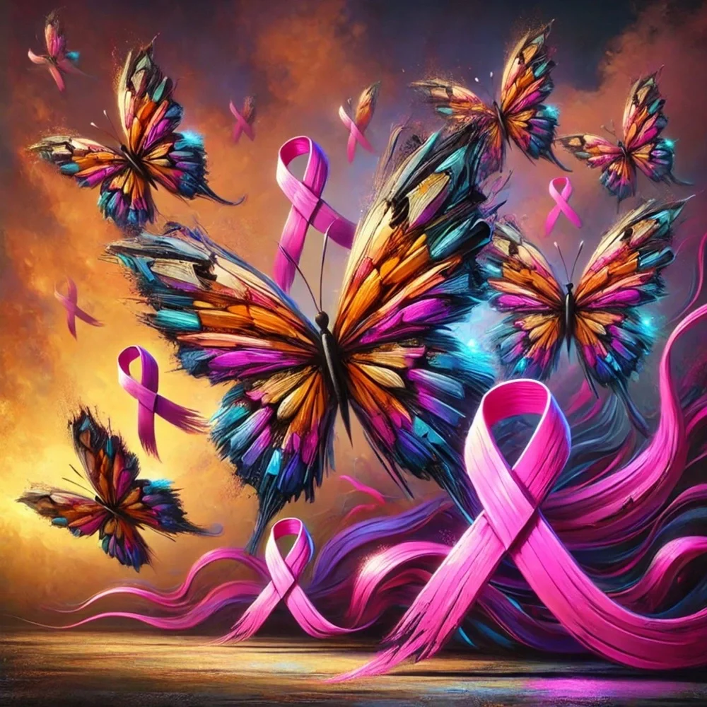 Pink and White Breast Cancer Awareness Month of October - Picture 8 of 12